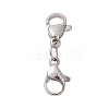 304 Stainless Steel Double Lobster Claw Clasps STAS-E163-57P-B-4