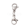 Non-Tarnish 304 Stainless Steel Double Lobster Claw Clasps STAS-E163-57P-B-4
