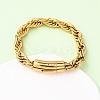 304 Stainless Steel Rope Chain Bracelets for Men Women BJEW-C124-03B-G-2