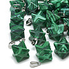 Synthetic Malachite Pendants G-T082-16-1