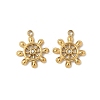 304 Stainless Steel Rhinestone Pendants Ion Plating(IP) STAS-V015-21G-1