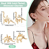 10Pcs 2 Styles Ion Plating(IP) Brass Pendants KK-BBC0017-22-2
