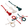 2 Sets 2 Style Christmas Theme Cotton Weave Pendant Decorations Sets HJEW-CF0001-11-2