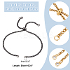 12Pcs 3 Colors 304 Stainless Steel Curb Chain Slider Bracelets Making AJEW-UN00018-3