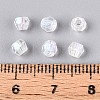Transparent Spray Painted Glass Beads EGLA-N018-4mm-12-4
