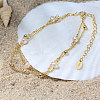 925 Sterling Silver Satellite Chains Double Layer Multi-strand Bracelet BJEW-Z025-02G-4
