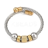Ion Plating(IP) 304 Stainless Steel Bangles for Women STAS-M023-17PG-2