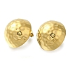Ion Plating(IP) 304 Stainless Steel Half Round Stud Earrings EJEW-I312-05G-2