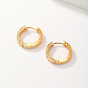 Brass Clear Cubic Zirconia Hoop Earrings BG2697-2