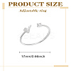 1Pc Letter Brass Rhinestone Open Cuff Rings for Women AJEW-LP0004-47V-S-2