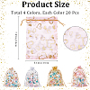 80Pcs 4 Colors Heart Printed Organza Bags OP-BBC0001-50B-2