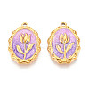 304 Stainless Steel Enamel Pendants STAS-N110-27C-G-1