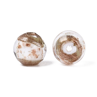 Handmade Gold Sand Lampwork Beads LAMP-N045-01B-1