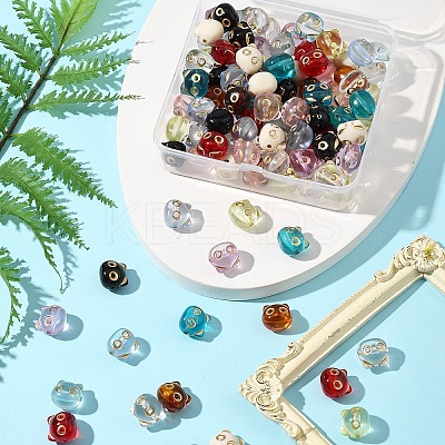110Pcs 11 Colors Transparent Acrylic Beads MACR-FS0002-07-1