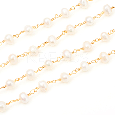 3.28 Feet Brass Handmade Beaded Chain X-CHC-I031-05B-1