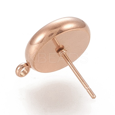 Ion Plating(IP) 304 Stainless Steel Stud Earring Findings X-STAS-K202-04D-RG-1