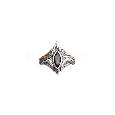 Brass Pave Cubic Zirconia Finger Rings FS-WGC2302-03-1