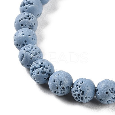 Synthetic Lava Rock Dyed Beads Strands G-H311-08B-06-1