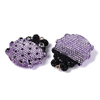 Handmade Polymer Clay & Rhinestone Big Pendants FIND-Q123-01F-1