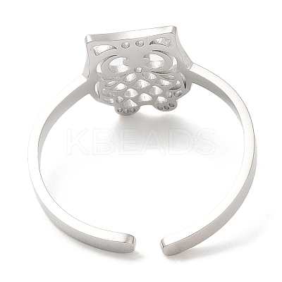 Non-Tarnish 304 Stainless Steel Open Cuff Rings LS-RJEW-H213-01P-1