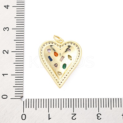 Brass Micro Pave Cubic Zirconia Pendants KK-D325-58G-02-1