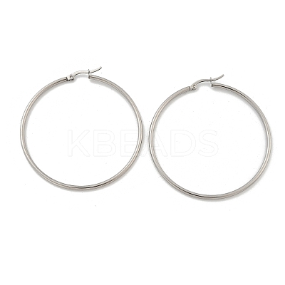 Tarnish Resistant 304 Stainless Steel Big Hoop Earrings EJEW-F105-04P-1