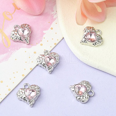 Rack Plating Alloy Glass Pendants FIND-YW0001-91B-1