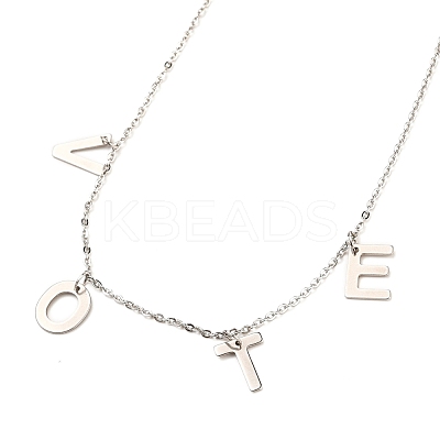 Non-Tarnish 304 Stainless Steel Pendant Necklaces NJEW-JN03127-01-1