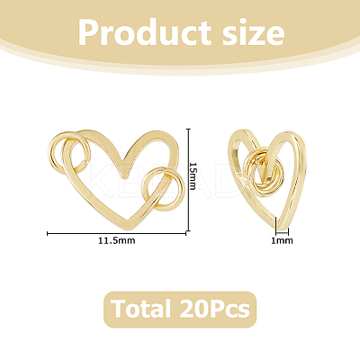 20Pcs Brass Pendants PALLOY-HS00023-1