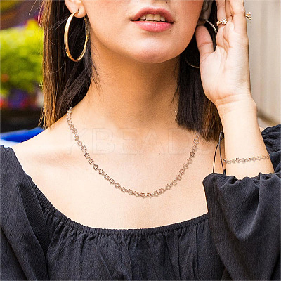 DIY Brass Star & Oval Link Chains Necklaces & Bracelets Making Kits DIY-TA0011-17-1