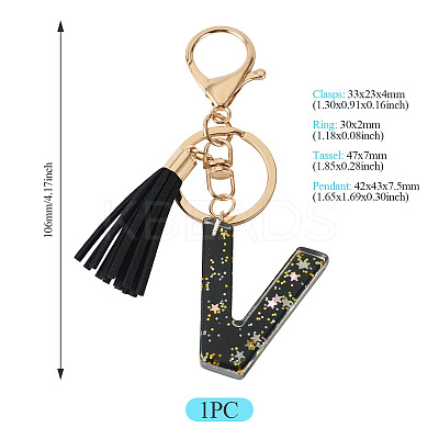 1Pc Resin Letter Keychains KEYC-TADJ0001-09V-1