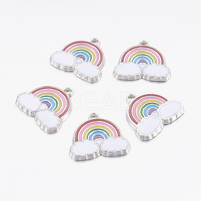 Alloy Enamel Pendants X-EA214Y-NF-1