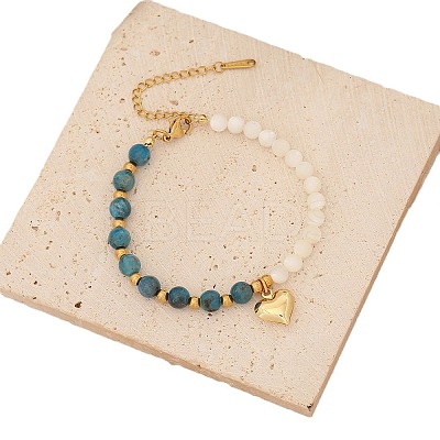 Natural Apatite Beads Necklaces & Bracelets & Earrings Set WG83612-01-1