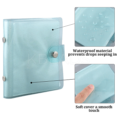 2Pcs PVC Mini Photocard Holder Book AJEW-SP0002-20B-02-1