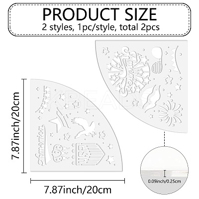 Acrylic Tie Dye Stencils Reusable Art Painting Template DIY-WH0429-003-1