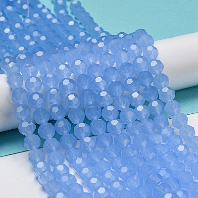 Imitation Jade Glass Beads Stands EGLA-A035-J8mm-D03-1