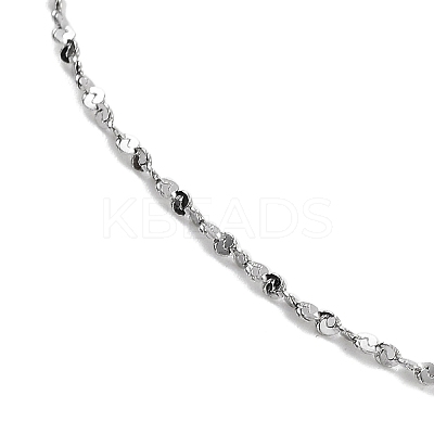 Adjustable 304 Stainless Steel Serpentine Chain Necklaces NJEW-K270-04P-1