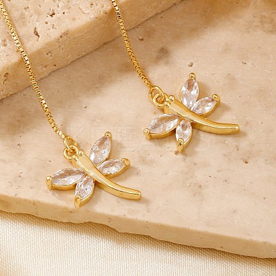 Elegant 3D Dragonfly Ear Thread ZC2846-1