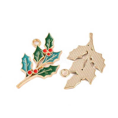 Golden Plated Alloy Enamel Pendants ENAM-Z017-03G-1