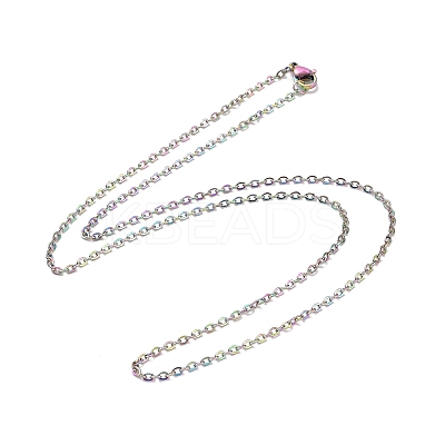 Ion Plating(IP) 304 Stainless Steel Cross Chain Necklaces NJEW-F262-03-A-1