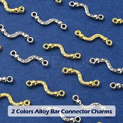 20Pcs 2 Colors Alloy Bar Connector Charmss FIND-YW0004-34-1