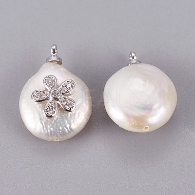 Natural Cultured Freshwater Pearl Pendants PEAR-F008-47P-1