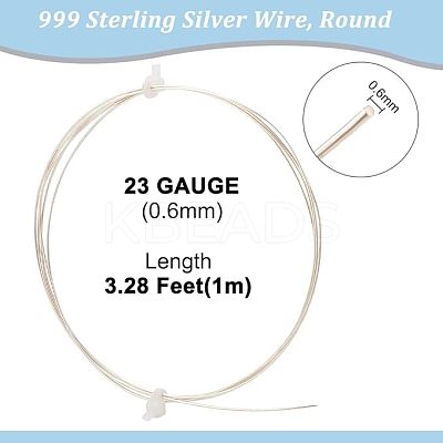 1Pc 999 Fine Silver Wire STER-BC0001-66B-1
