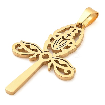304 Stainless Steel Pendants STAS-R134-04G-02-1