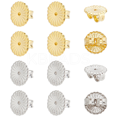 6 Pairs 2 Colors 925 Sterling Silver Friction Ear Nuts FIND-PH0018-22-1