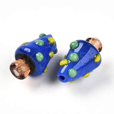 Handmade Lampwork Bumpy Beads LAMP-T022-02A-02-1