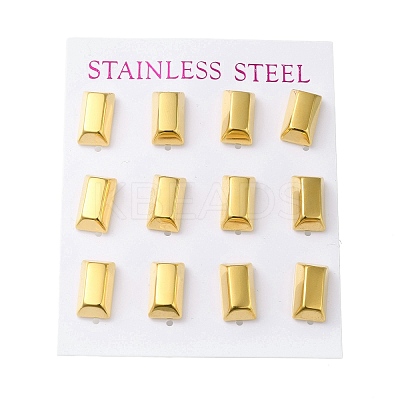 PVD Vacuum Plating 304 Stainless Steel Stud Earring EJEW-C099-06G-1