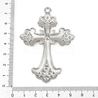 Alloy Rhinestone Cross Big Pendants LS-ALRI-1475-P-RS-1