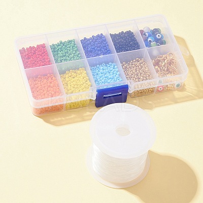 DIY Evil Eye Bracelet Necklace Making Kit DIY-FS0004-28-1
