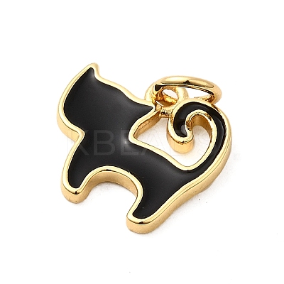 Brass Enamel Charms KK-A268-18G-02-1